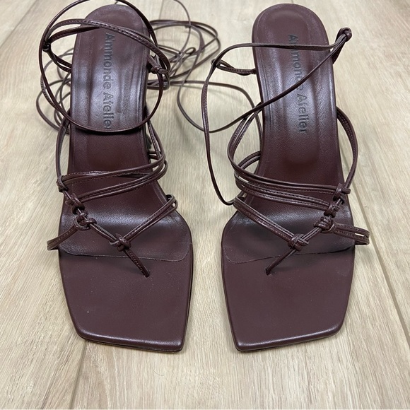 A’mmonde Atelier Kasia Sandal in Dark Oak - Picture 3 of 11